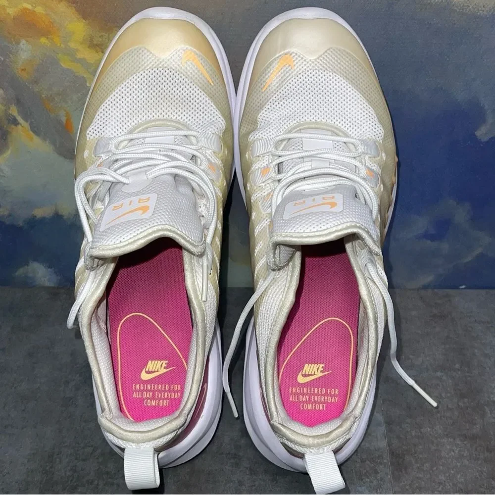 Nike Air Max Axis Premium White/Melon Women's Sneakers Size 9